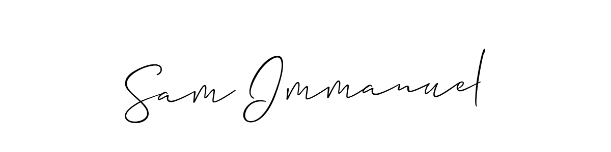 How to Draw Sam Immanuel signature style? Allison_Script is a latest design signature styles for name Sam Immanuel. Sam Immanuel signature style 2 images and pictures png