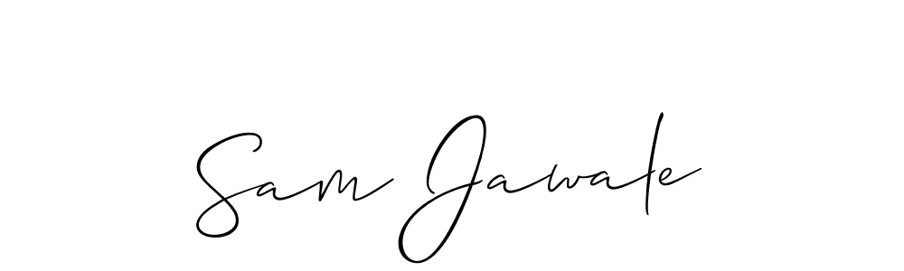 It looks lik you need a new signature style for name Sam Jawale. Design unique handwritten (Allison_Script) signature with our free signature maker in just a few clicks. Sam Jawale signature style 2 images and pictures png