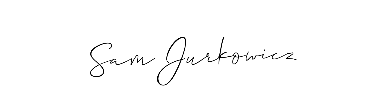 How to make Sam Jurkowicz signature? Allison_Script is a professional autograph style. Create handwritten signature for Sam Jurkowicz name. Sam Jurkowicz signature style 2 images and pictures png