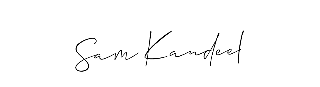 Make a beautiful signature design for name Sam Kandeel. With this signature (Allison_Script) style, you can create a handwritten signature for free. Sam Kandeel signature style 2 images and pictures png