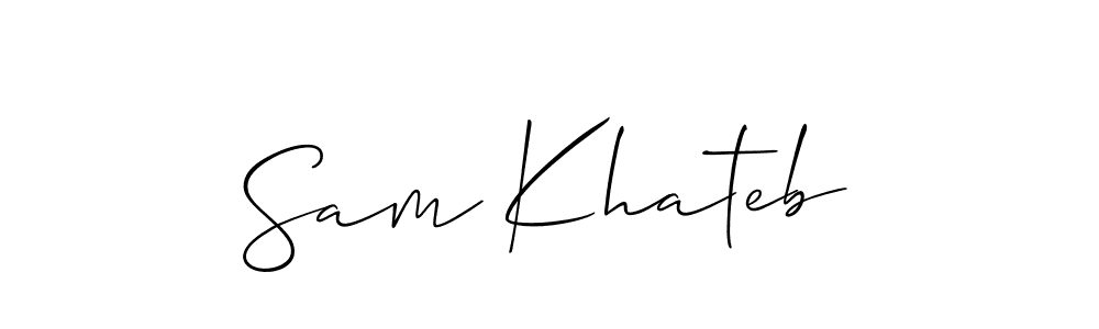 It looks lik you need a new signature style for name Sam Khateb. Design unique handwritten (Allison_Script) signature with our free signature maker in just a few clicks. Sam Khateb signature style 2 images and pictures png