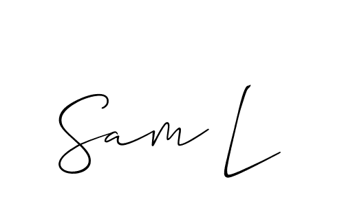 if you are searching for the best signature style for your name Sam L. so please give up your signature search. here we have designed multiple signature styles  using Allison_Script. Sam L signature style 2 images and pictures png