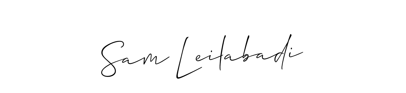 Create a beautiful signature design for name Sam Leilabadi. With this signature (Allison_Script) fonts, you can make a handwritten signature for free. Sam Leilabadi signature style 2 images and pictures png