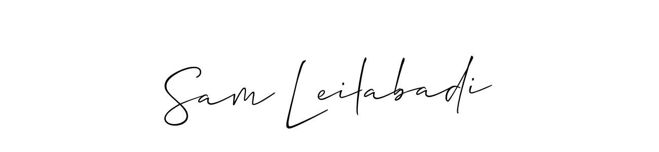 Allison_Script is a professional signature style that is perfect for those who want to add a touch of class to their signature. It is also a great choice for those who want to make their signature more unique. Get Sam Leilabadi name to fancy signature for free. Sam Leilabadi signature style 2 images and pictures png