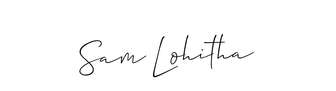 It looks lik you need a new signature style for name Sam Lohitha. Design unique handwritten (Allison_Script) signature with our free signature maker in just a few clicks. Sam Lohitha signature style 2 images and pictures png