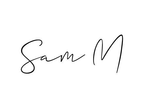 How to make Sam M signature? Allison_Script is a professional autograph style. Create handwritten signature for Sam M name. Sam M signature style 2 images and pictures png