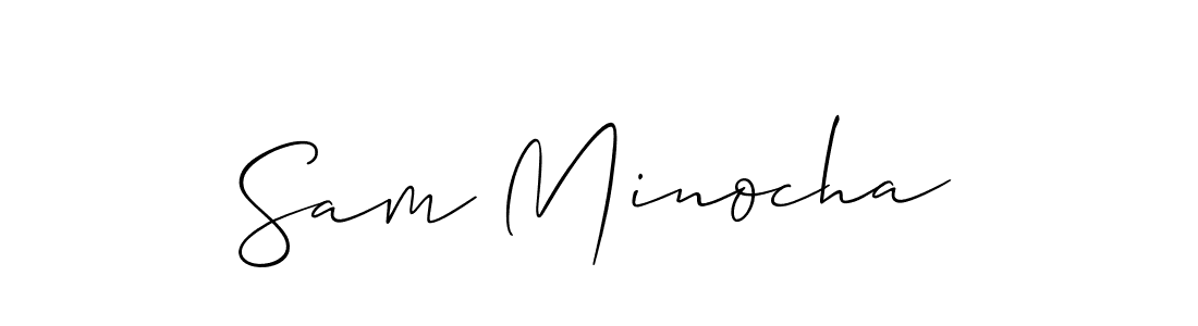 Make a short Sam Minocha signature style. Manage your documents anywhere anytime using Allison_Script. Create and add eSignatures, submit forms, share and send files easily. Sam Minocha signature style 2 images and pictures png