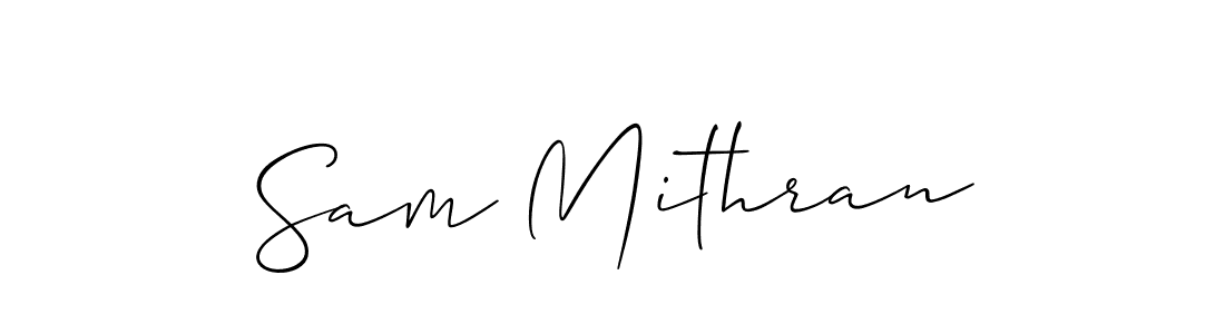 Make a short Sam Mithran signature style. Manage your documents anywhere anytime using Allison_Script. Create and add eSignatures, submit forms, share and send files easily. Sam Mithran signature style 2 images and pictures png