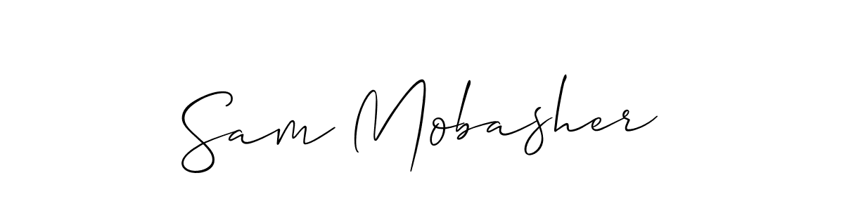 Sam Mobasher stylish signature style. Best Handwritten Sign (Allison_Script) for my name. Handwritten Signature Collection Ideas for my name Sam Mobasher. Sam Mobasher signature style 2 images and pictures png