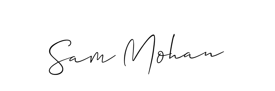 Sam Mohan stylish signature style. Best Handwritten Sign (Allison_Script) for my name. Handwritten Signature Collection Ideas for my name Sam Mohan. Sam Mohan signature style 2 images and pictures png