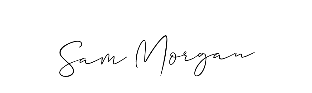 You should practise on your own different ways (Allison_Script) to write your name (Sam Morgan) in signature. don't let someone else do it for you. Sam Morgan signature style 2 images and pictures png