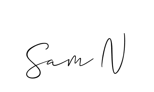 You can use this online signature creator to create a handwritten signature for the name Sam N. This is the best online autograph maker. Sam N signature style 2 images and pictures png