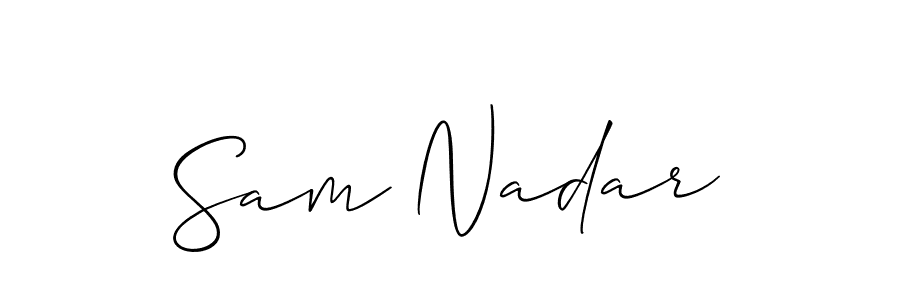 Create a beautiful signature design for name Sam Nadar. With this signature (Allison_Script) fonts, you can make a handwritten signature for free. Sam Nadar signature style 2 images and pictures png