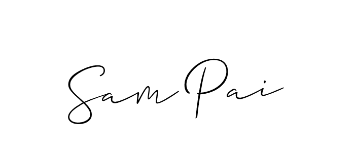 How to Draw Sam Pai signature style? Allison_Script is a latest design signature styles for name Sam Pai. Sam Pai signature style 2 images and pictures png