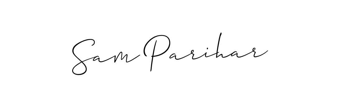 Make a beautiful signature design for name Sam Parihar. With this signature (Allison_Script) style, you can create a handwritten signature for free. Sam Parihar signature style 2 images and pictures png