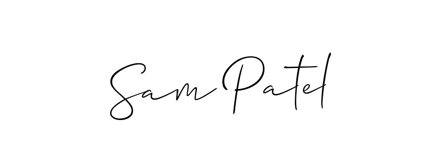 Similarly Allison_Script is the best handwritten signature design. Signature creator online .You can use it as an online autograph creator for name Sam Patel. Sam Patel signature style 2 images and pictures png