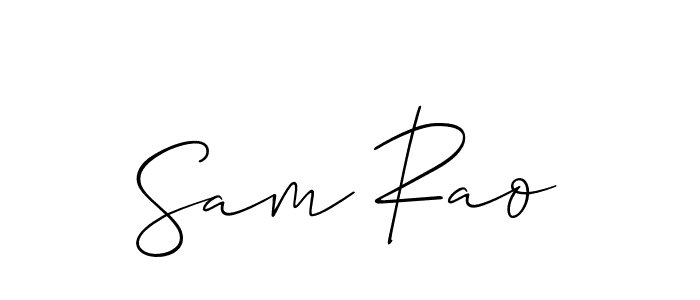 How to make Sam Rao signature? Allison_Script is a professional autograph style. Create handwritten signature for Sam Rao name. Sam Rao signature style 2 images and pictures png