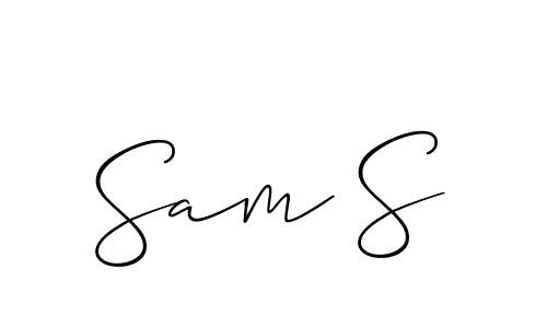 The best way (Allison_Script) to make a short signature is to pick only two or three words in your name. The name Sam S include a total of six letters. For converting this name. Sam S signature style 2 images and pictures png