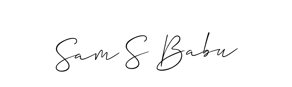 How to Draw Sam S Babu signature style? Allison_Script is a latest design signature styles for name Sam S Babu. Sam S Babu signature style 2 images and pictures png