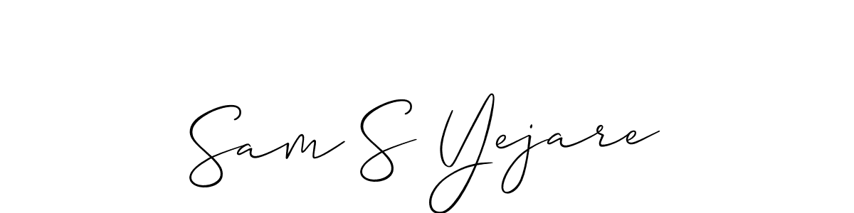 How to make Sam S Yejare name signature. Use Allison_Script style for creating short signs online. This is the latest handwritten sign. Sam S Yejare signature style 2 images and pictures png