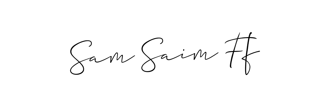 Use a signature maker to create a handwritten signature online. With this signature software, you can design (Allison_Script) your own signature for name Sam Saim Ff. Sam Saim Ff signature style 2 images and pictures png