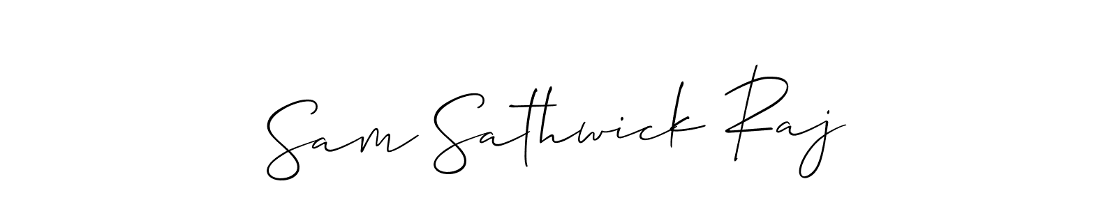 How to make Sam Sathwick Raj signature? Allison_Script is a professional autograph style. Create handwritten signature for Sam Sathwick Raj name. Sam Sathwick Raj signature style 2 images and pictures png