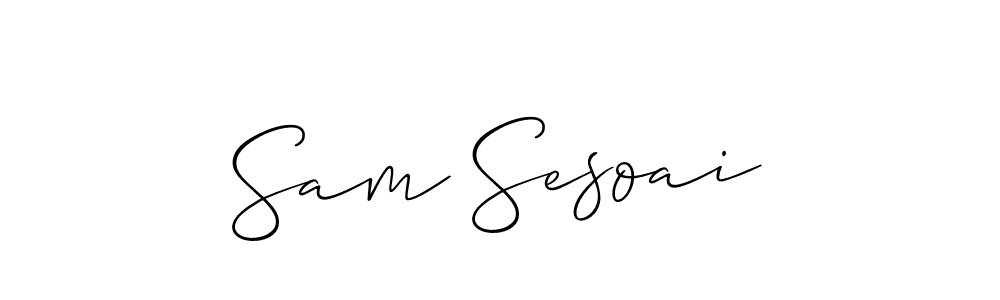 You should practise on your own different ways (Allison_Script) to write your name (Sam Sesoai) in signature. don't let someone else do it for you. Sam Sesoai signature style 2 images and pictures png