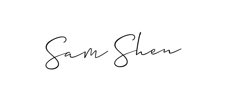 Also we have Sam Shen name is the best signature style. Create professional handwritten signature collection using Allison_Script autograph style. Sam Shen signature style 2 images and pictures png