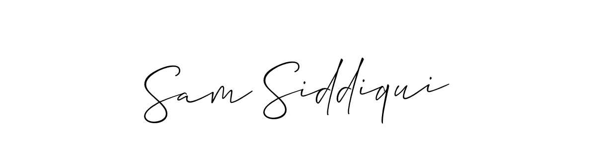 How to make Sam Siddiqui name signature. Use Allison_Script style for creating short signs online. This is the latest handwritten sign. Sam Siddiqui signature style 2 images and pictures png