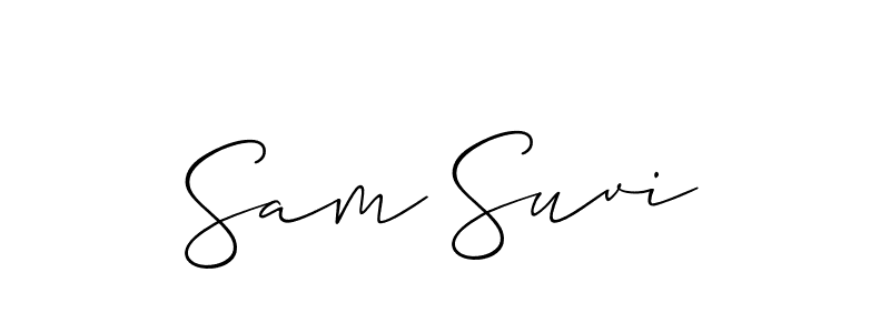 Similarly Allison_Script is the best handwritten signature design. Signature creator online .You can use it as an online autograph creator for name Sam Suvi. Sam Suvi signature style 2 images and pictures png