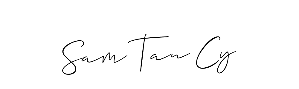 Make a short Sam Tan Cy signature style. Manage your documents anywhere anytime using Allison_Script. Create and add eSignatures, submit forms, share and send files easily. Sam Tan Cy signature style 2 images and pictures png