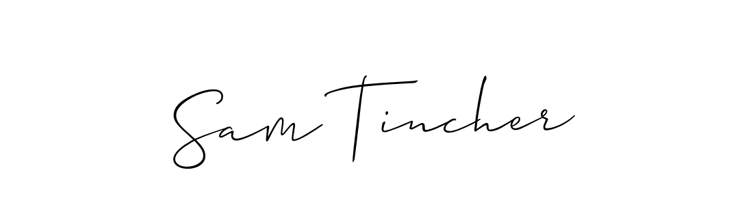 The best way (Allison_Script) to make a short signature is to pick only two or three words in your name. The name Sam Tincher include a total of six letters. For converting this name. Sam Tincher signature style 2 images and pictures png