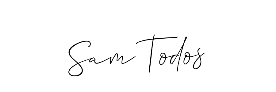 Best and Professional Signature Style for Sam Todos. Allison_Script Best Signature Style Collection. Sam Todos signature style 2 images and pictures png