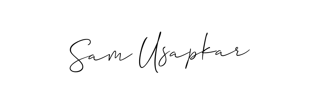 Design your own signature with our free online signature maker. With this signature software, you can create a handwritten (Allison_Script) signature for name Sam Usapkar. Sam Usapkar signature style 2 images and pictures png