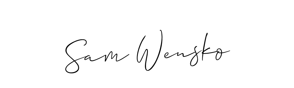How to Draw Sam Wensko signature style? Allison_Script is a latest design signature styles for name Sam Wensko. Sam Wensko signature style 2 images and pictures png