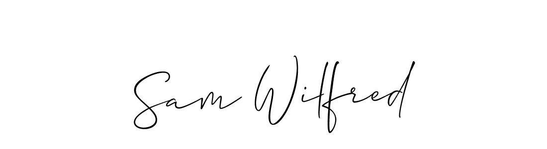 How to make Sam Wilfred signature? Allison_Script is a professional autograph style. Create handwritten signature for Sam Wilfred name. Sam Wilfred signature style 2 images and pictures png