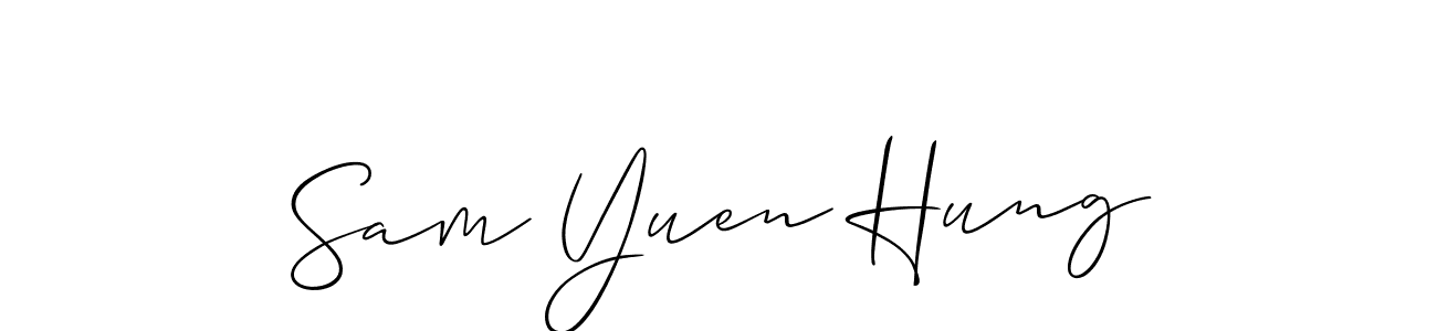 Make a short Sam Yuen Hung signature style. Manage your documents anywhere anytime using Allison_Script. Create and add eSignatures, submit forms, share and send files easily. Sam Yuen Hung signature style 2 images and pictures png