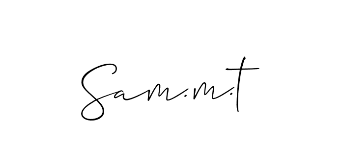 Create a beautiful signature design for name Sam.m.t. With this signature (Allison_Script) fonts, you can make a handwritten signature for free. Sam.m.t signature style 2 images and pictures png