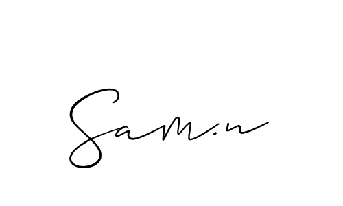 Also we have Sam.n name is the best signature style. Create professional handwritten signature collection using Allison_Script autograph style. Sam.n signature style 2 images and pictures png