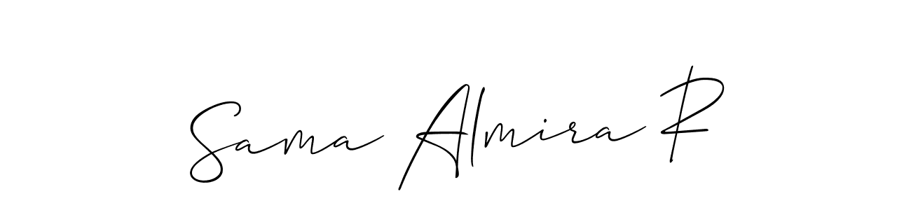 if you are searching for the best signature style for your name Sama Almira R. so please give up your signature search. here we have designed multiple signature styles  using Allison_Script. Sama Almira R signature style 2 images and pictures png