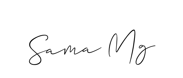 Also we have Sama Mg name is the best signature style. Create professional handwritten signature collection using Allison_Script autograph style. Sama Mg signature style 2 images and pictures png