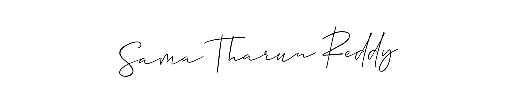 Create a beautiful signature design for name Sama Tharun Reddy. With this signature (Allison_Script) fonts, you can make a handwritten signature for free. Sama Tharun Reddy signature style 2 images and pictures png