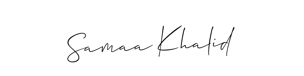 Samaa Khalid stylish signature style. Best Handwritten Sign (Allison_Script) for my name. Handwritten Signature Collection Ideas for my name Samaa Khalid. Samaa Khalid signature style 2 images and pictures png