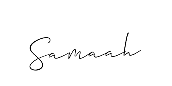 How to Draw Samaah signature style? Allison_Script is a latest design signature styles for name Samaah. Samaah signature style 2 images and pictures png