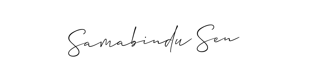 Samabindu Sen stylish signature style. Best Handwritten Sign (Allison_Script) for my name. Handwritten Signature Collection Ideas for my name Samabindu Sen. Samabindu Sen signature style 2 images and pictures png