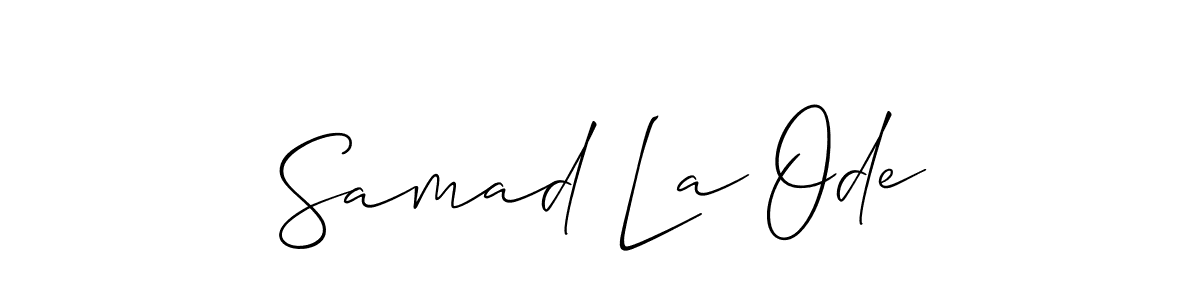 Use a signature maker to create a handwritten signature online. With this signature software, you can design (Allison_Script) your own signature for name Samad La Ode. Samad La Ode signature style 2 images and pictures png