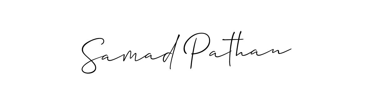 You should practise on your own different ways (Allison_Script) to write your name (Samad Pathan) in signature. don't let someone else do it for you. Samad Pathan signature style 2 images and pictures png