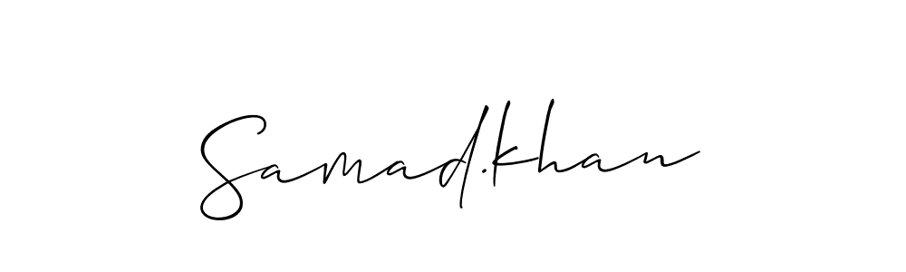 Also we have Samad.khan name is the best signature style. Create professional handwritten signature collection using Allison_Script autograph style. Samad.khan signature style 2 images and pictures png