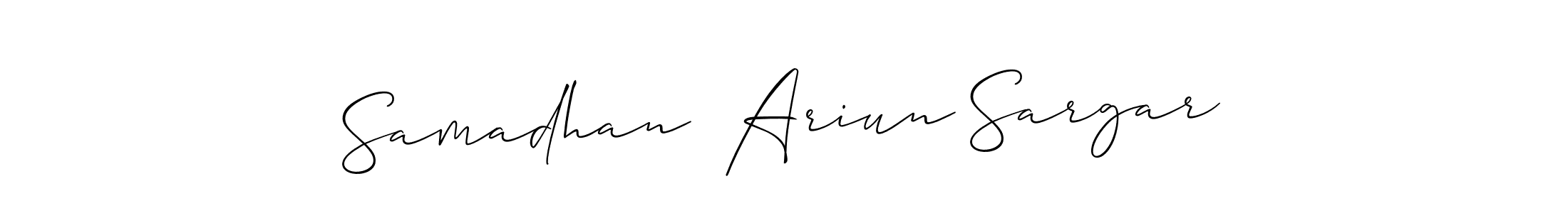 How to Draw Samadhan  Ariun Sargar signature style? Allison_Script is a latest design signature styles for name Samadhan  Ariun Sargar. Samadhan  Ariun Sargar signature style 2 images and pictures png