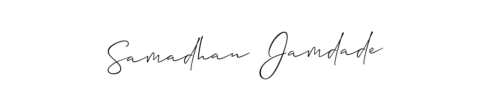 Make a beautiful signature design for name Samadhan  Jamdade. With this signature (Allison_Script) style, you can create a handwritten signature for free. Samadhan  Jamdade signature style 2 images and pictures png